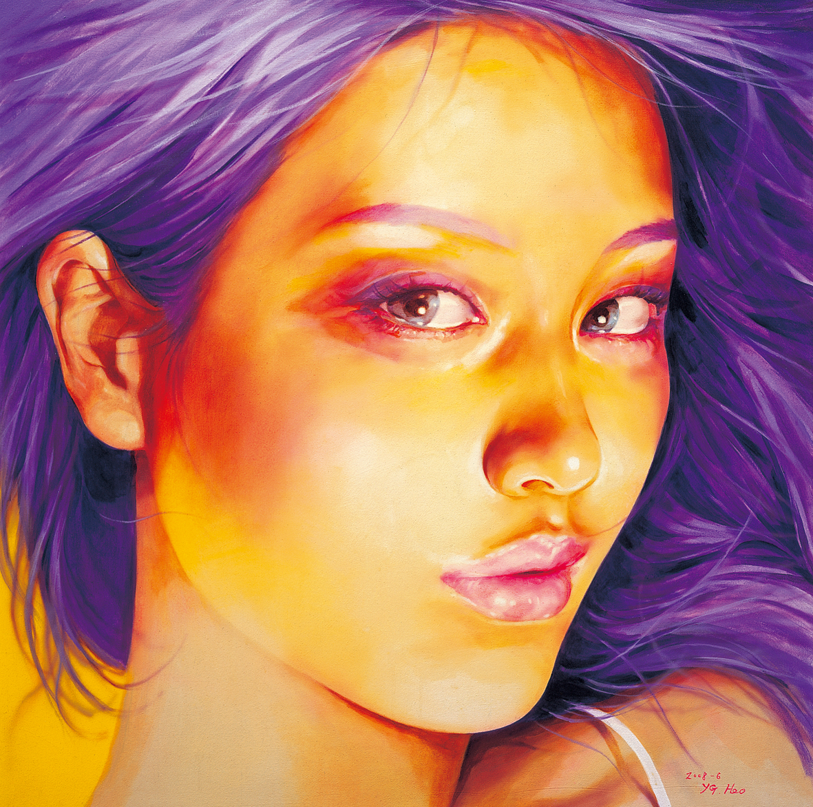 현대인-보라색 소녀